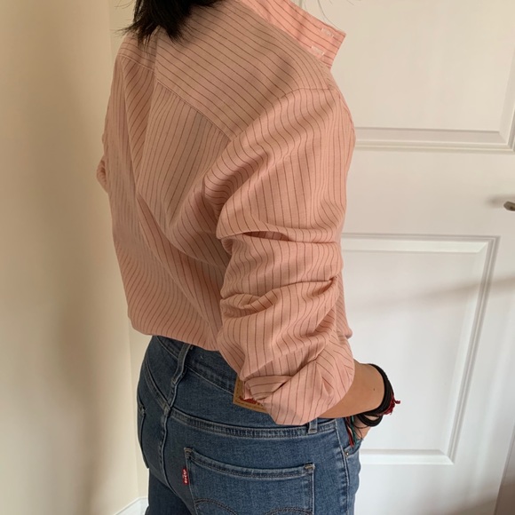 Vintage pin-stripe button-down in dusty rose 🌹 - Picture 3 of 8